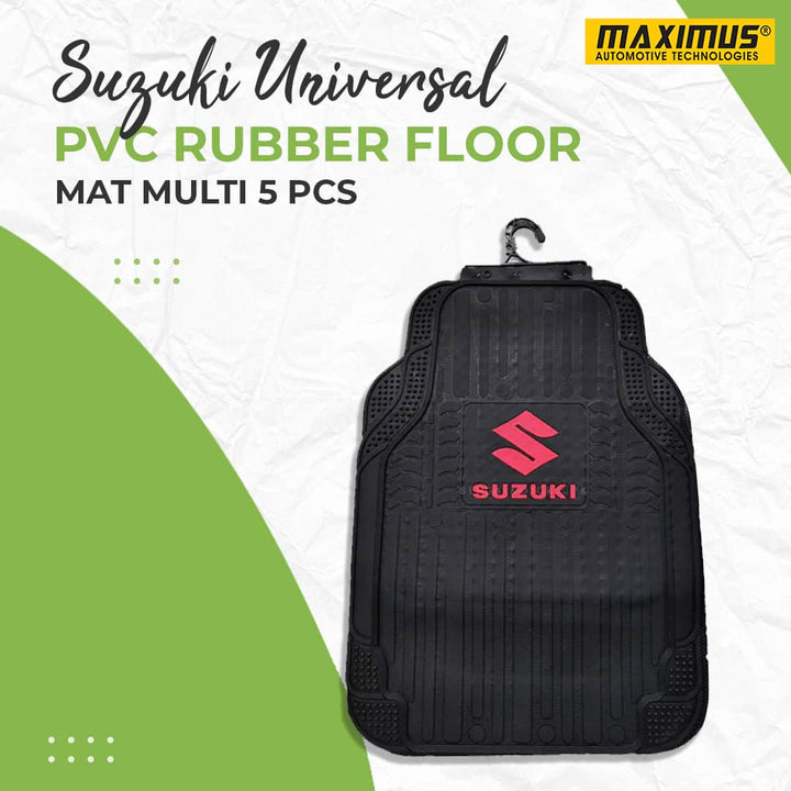 Suzuki Universal PVC Rubber Floor Mat Mix Design -  5 Pcs