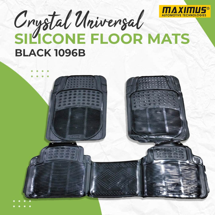 Crystal Universal Silicone Floor Mats Black 1096B Mix Design - Design C