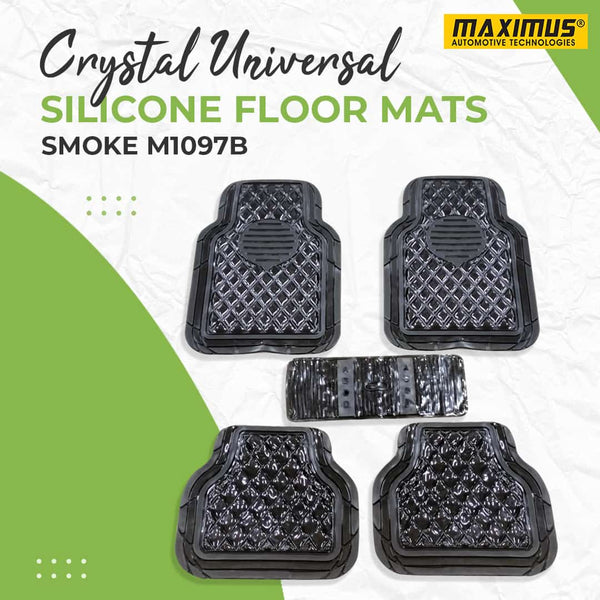 Crystal Universal Silicone Floor Mats Smoke Mix Design M1097B - Design D