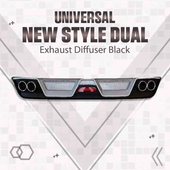 Universal New Style Dual Exhaust Diffuser Black