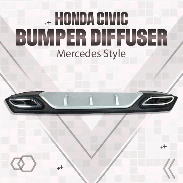 Honda Civic Bumper Diffuser Mercedes Style - Model 2016-2021