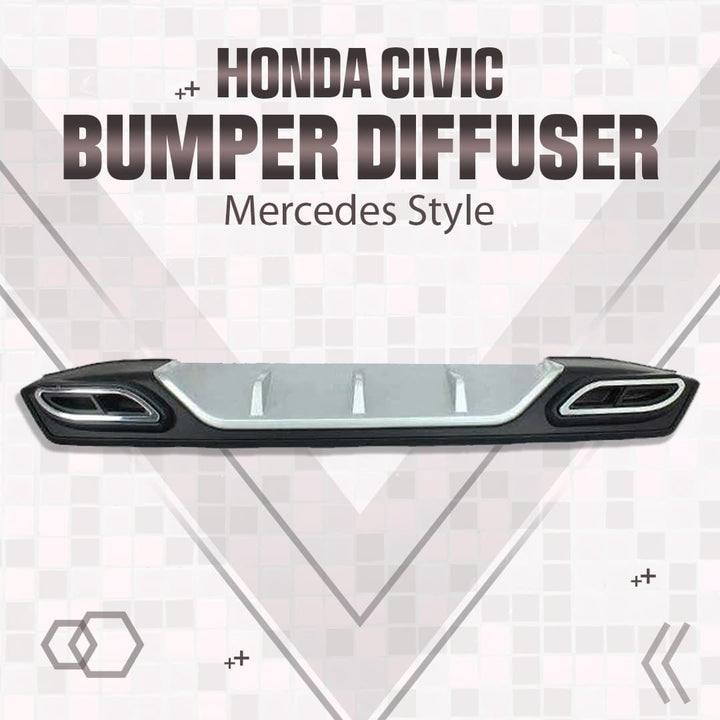 Honda Civic Bumper Diffuser Mercedes Style - Model 2016-2021