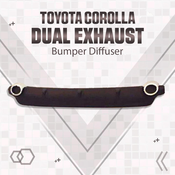 Toyota Corolla Dual Exhaust Bumper Diffuser - Model 2014-2017