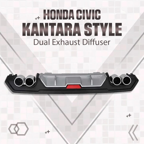 Honda Civic Kantara Style Dual Exhaust Diffuser- Model 2016-2021