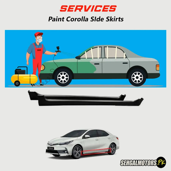 Services - Paint Corolla SIde Skirts