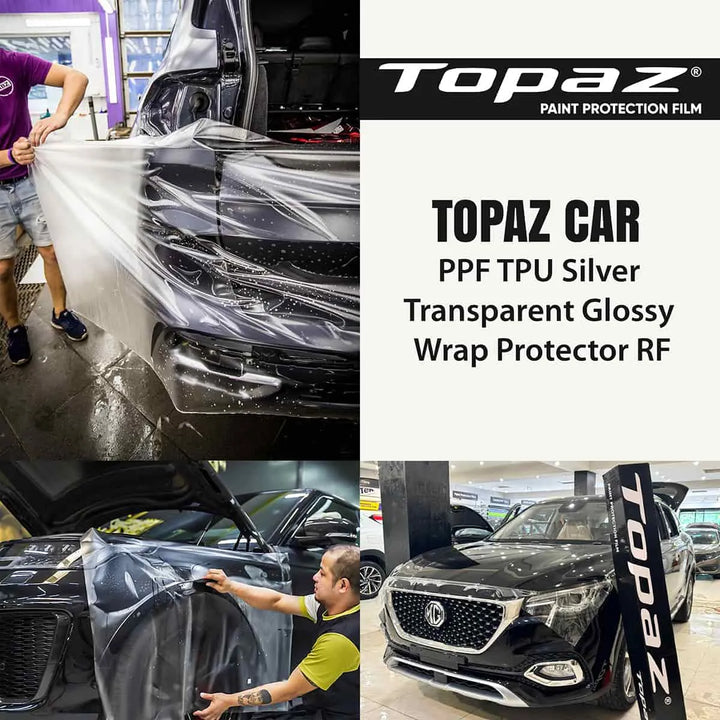 Topaz Car PPF TPU Silver Transparent Glossy Wrap Protector RF