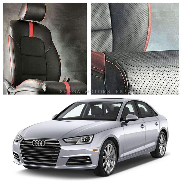 Audi A4 Type R Black Red Seat Covers - Model 2021-2024