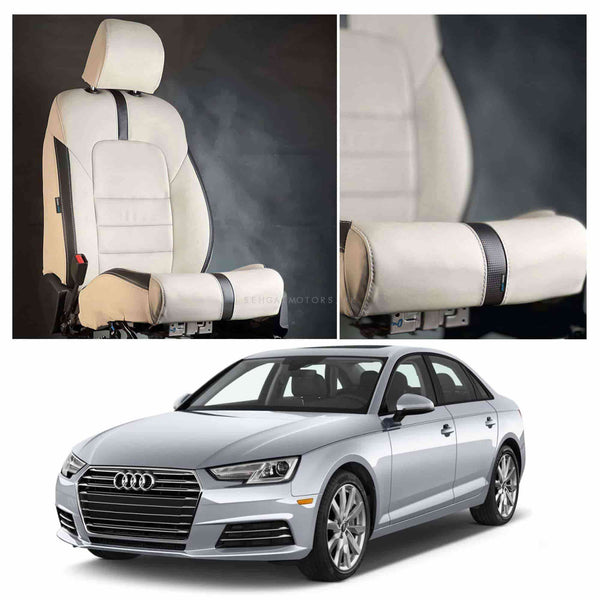 Audi A4 Type R Beige Black Seat Covers - Model 2021-2024