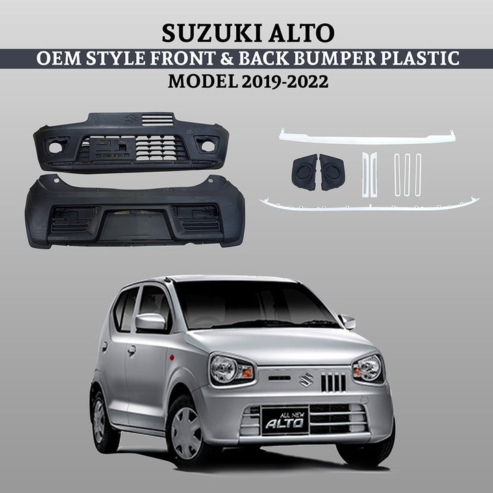 Suzuki Alto RS Style Front & Back Bumper Plastic - Model 2019-2022