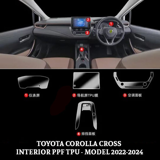 Toyota Corolla Cross Interior PPF TPU - Model 2022-2024