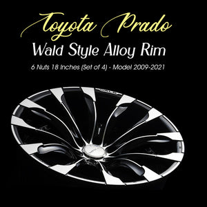 Toyota Prado Wald Style Alloy Rim 6 Nuts 18 Inches 2009 - 2021 - (Set of 4)