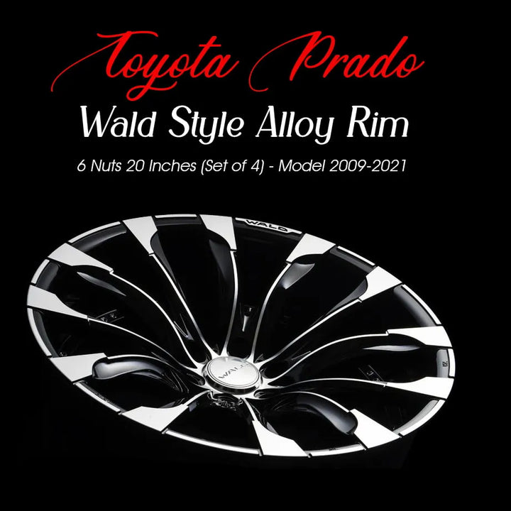 Toyota Prado Wald Style Alloy Rim 6 Nuts 20 Inches (Set of 4) - Model 2009-2021