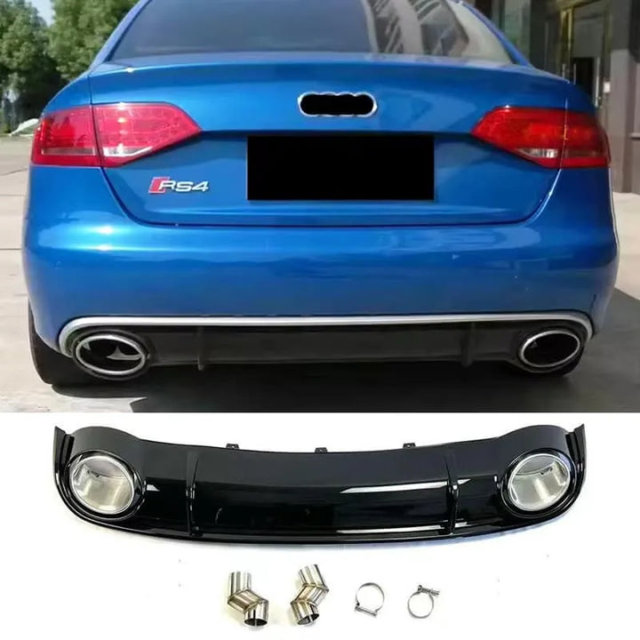 Audi A4 RS4 Front Bumper With Grill And  Back Bumper Diffuser - Model 2021-2024