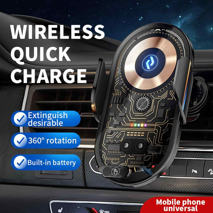 Wireless Car Charger With Phone Holder - Multi