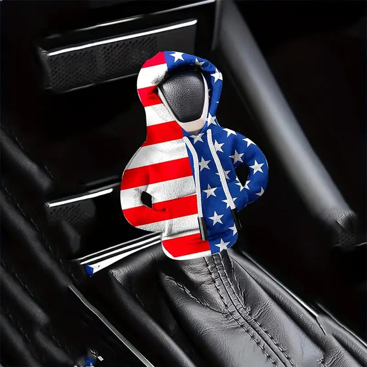 American Flag Car Gear Shift Hoodie For Knob Cover