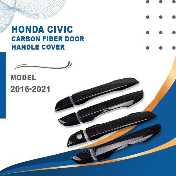 Honda Civic Carbon Fiber Door Handle Cover - Model 2016-2021 (100302780)