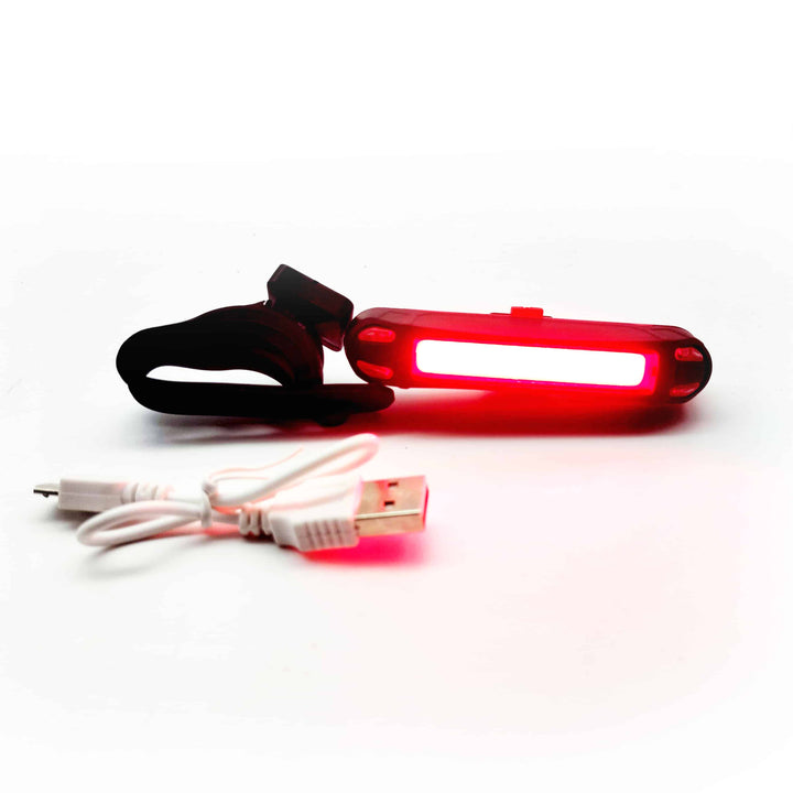 USB Rechargeable Light For Cycle/Motorcycle Bikes Red-White