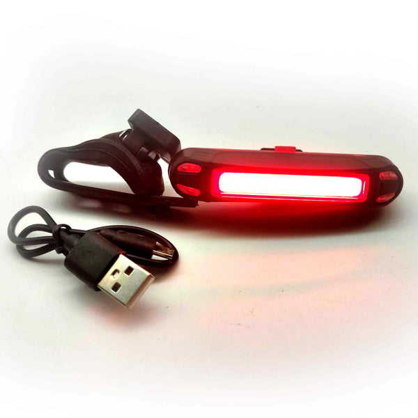 USB Rechargeable Light For Cycle/Motorcycle Bikes Red-Blue