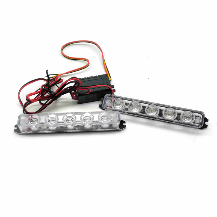 Flash Light 5 LED For Motorcycle Bike Red-Blue ZW333