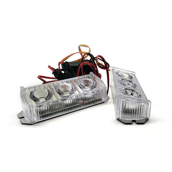 Flash Light 3 LED For Motorcycle Bike Red-Blue ZW340