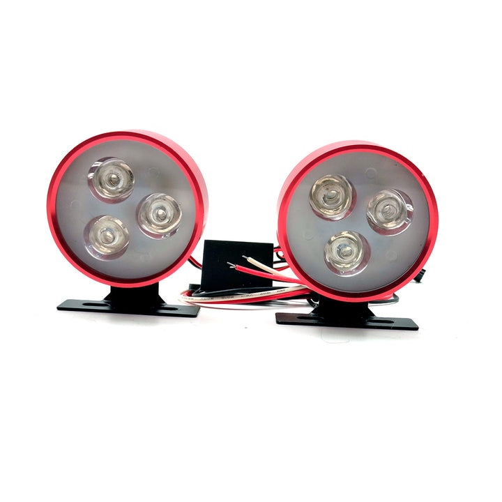 Strobe Lamp 3 LED Flash Light For Motorcycle Bike 2 Pcs Red A8332