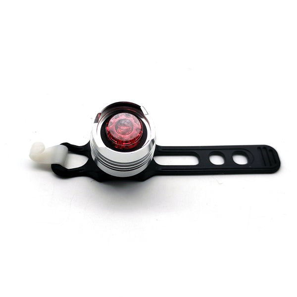 Front Rear Safety Light For Bikes/Cycles Chrome Red A70329