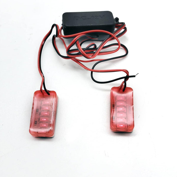 6 LED Flasher Light For Motorcycle Bike - Red A703285