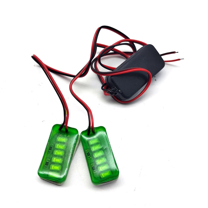 6 LED Flasher Light For Motorcycle Bike - Green A703285