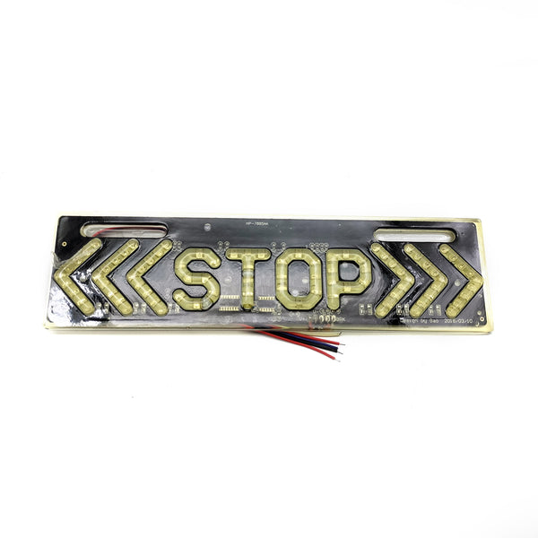 Medium Stop Logo Indication LED Light License Plate For Motorcycle Bike - Multi A00335