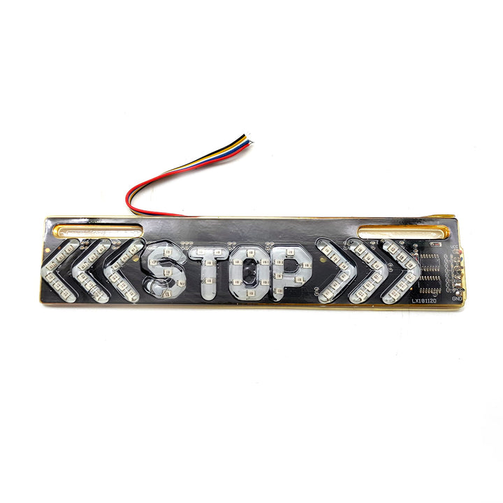 Small Stop Logo Indication LED Light License Plate For Motorcycle Bike - Multi a00330