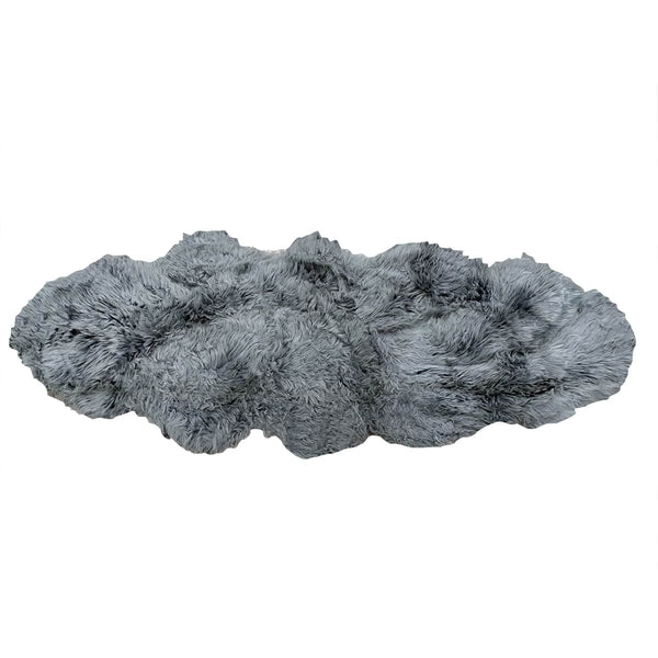 Universal Heavy Fur Style Dashboard Carpet Mat Cut Size - Gray