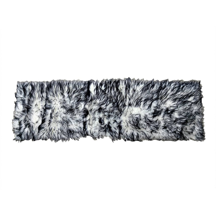 Universal Fur Style Dashboard Carpet Mat Mix Size - Black White