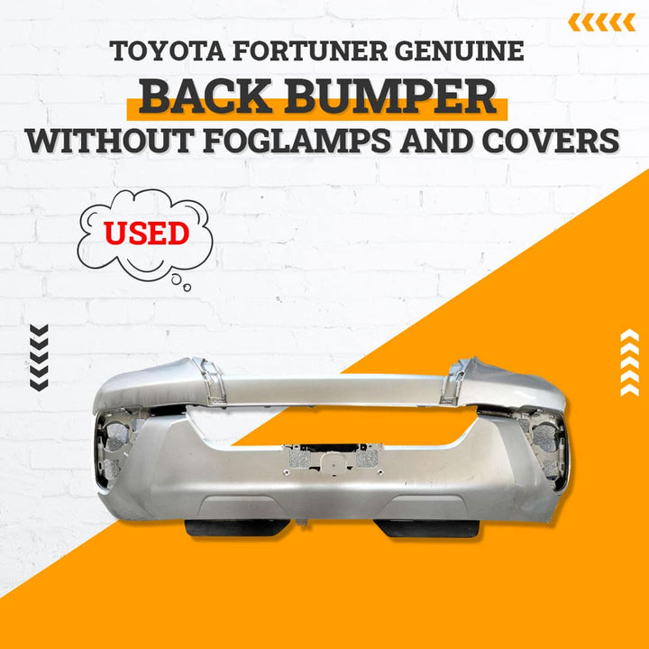 Used Toyota Fortuner Genuine Front Bumper Without Foglamps And Covers - Model 2016-2023