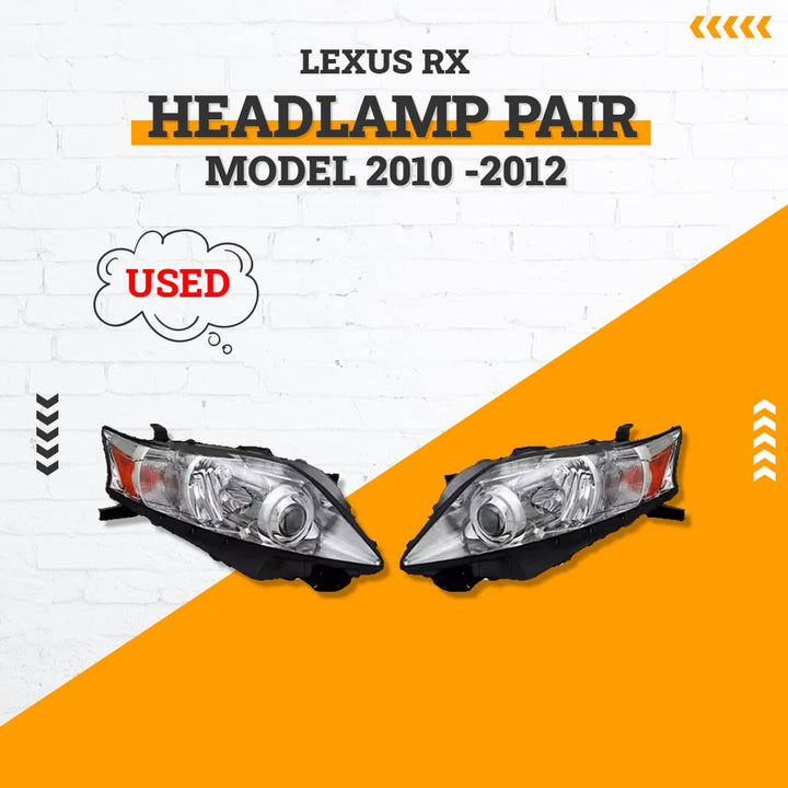 Used Lexus RX Headlamp Pair - Model 2010 -2012