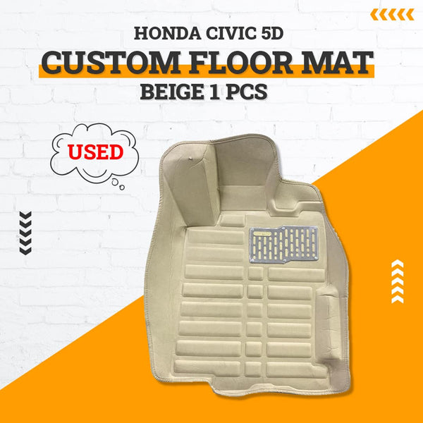 Used Honda Civic 5D Custom Floor Mat Beige 1 Pcs - Model 2012-2016