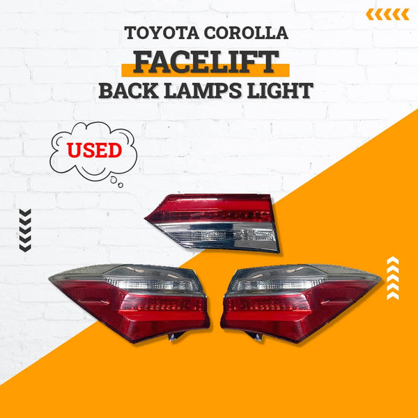 Used Toyota Corolla Facelift Back Lamps Light - Model 2017-2021  