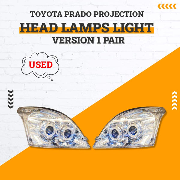 Used Toyota Prado Projection Head Lamps Light Version 1 Pair - Model 2002-2009