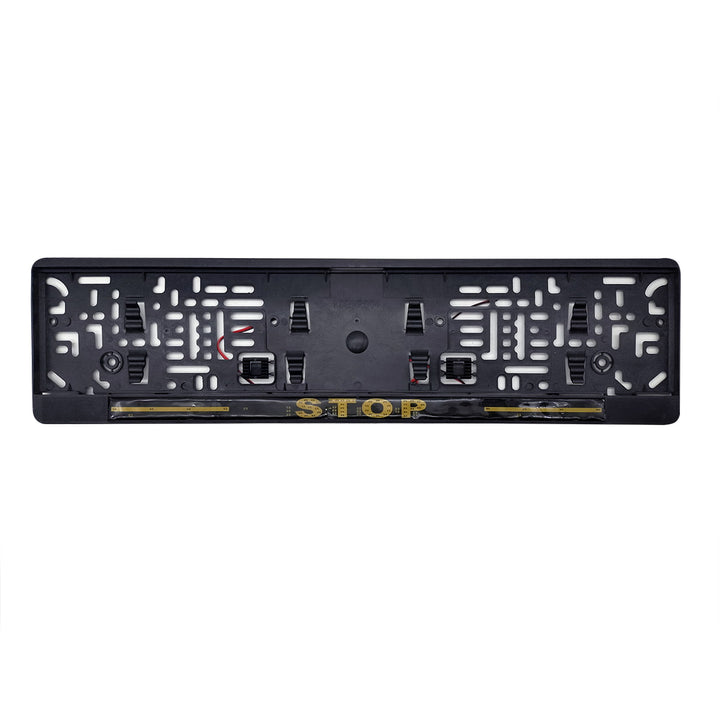 Stop LED UK Style Plastic License Number Plate Frame For Cars Black Multi - Each