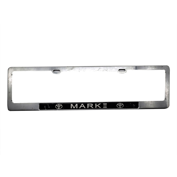 Mark 2 Logo UK Style Metal License Number Plate Frame For Cars chrome - Each