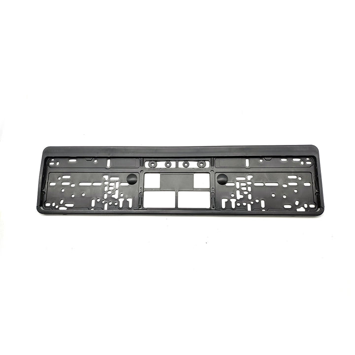 UK Style Plastic License Number Plate Frame For Cars Design B Black - Each