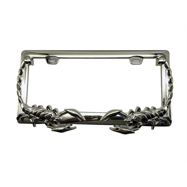 Scorpion Plastic License Number Plate Frame For Cars Chrome - Each