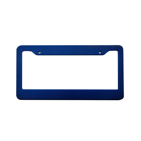 Plastic Carbon Fiber License Number Plate Frame For Cars Blue - Each