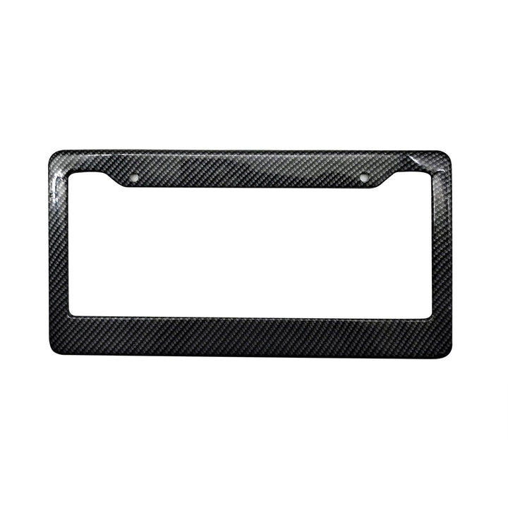 Plastic Carbon Fiber License Number Plate Frame For Cars Black - Each