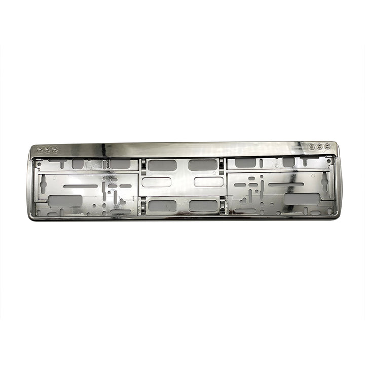 UK Style Plastic License Number Plate Frame For Cars Chrome - Each