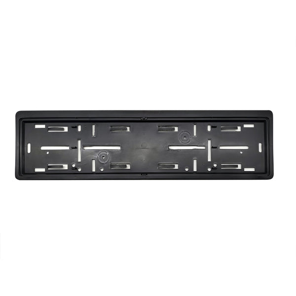 UK Style Plastic License Number Plate Frame For Cars Black - Each