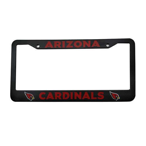 Arizona Cardinals Metal License Number Plate Frame For Cars Black - Each