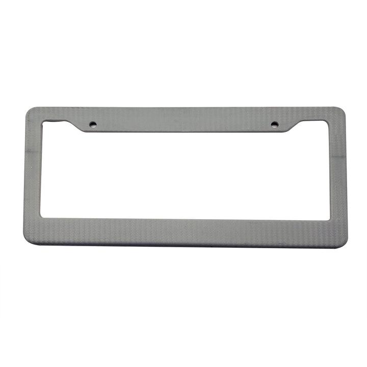 Plastic Carbon Fiber License Number Plate Frame For Cars Grey - Each