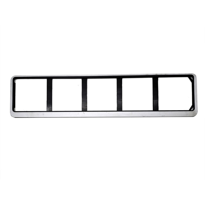 UK Style Plastic License Number Plate Frame For Cars Black With Silver - Each