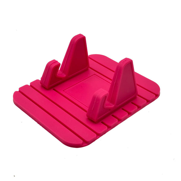 Rubber Mobile Holder With Non Slip Mat Pink - A703295