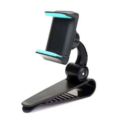 Universal Car Sun Visor Phone Holder 360 Degree Rotation Black Blue - A00333